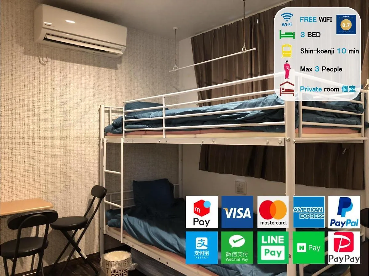 Shin Koenji Guesthouse Female Only And Private Room Tokyo 0*,  Giappone